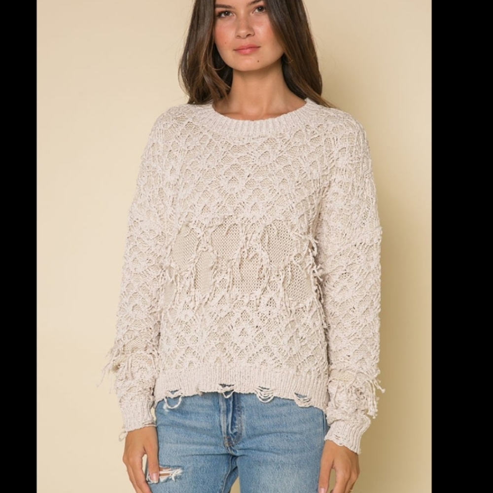 NWT Anthropologie Raga Freed Hearts Sweater